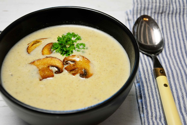 Sopa de Cogumelos com Batata Doce