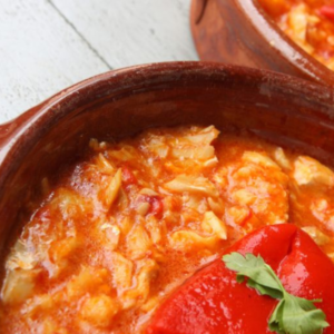 açorda de bacalhau com tomate